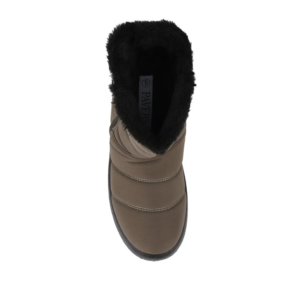 Wide Fit Twin Zip Weather Boots - ACADE38005 / 324 547 - Olive - Image 4