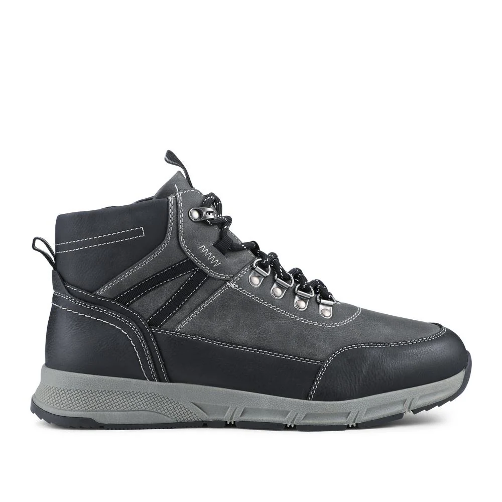 Wide Fit Walking Boots With Bungee Laces - WBINS42067 / 327 869 - Grey - Image 2