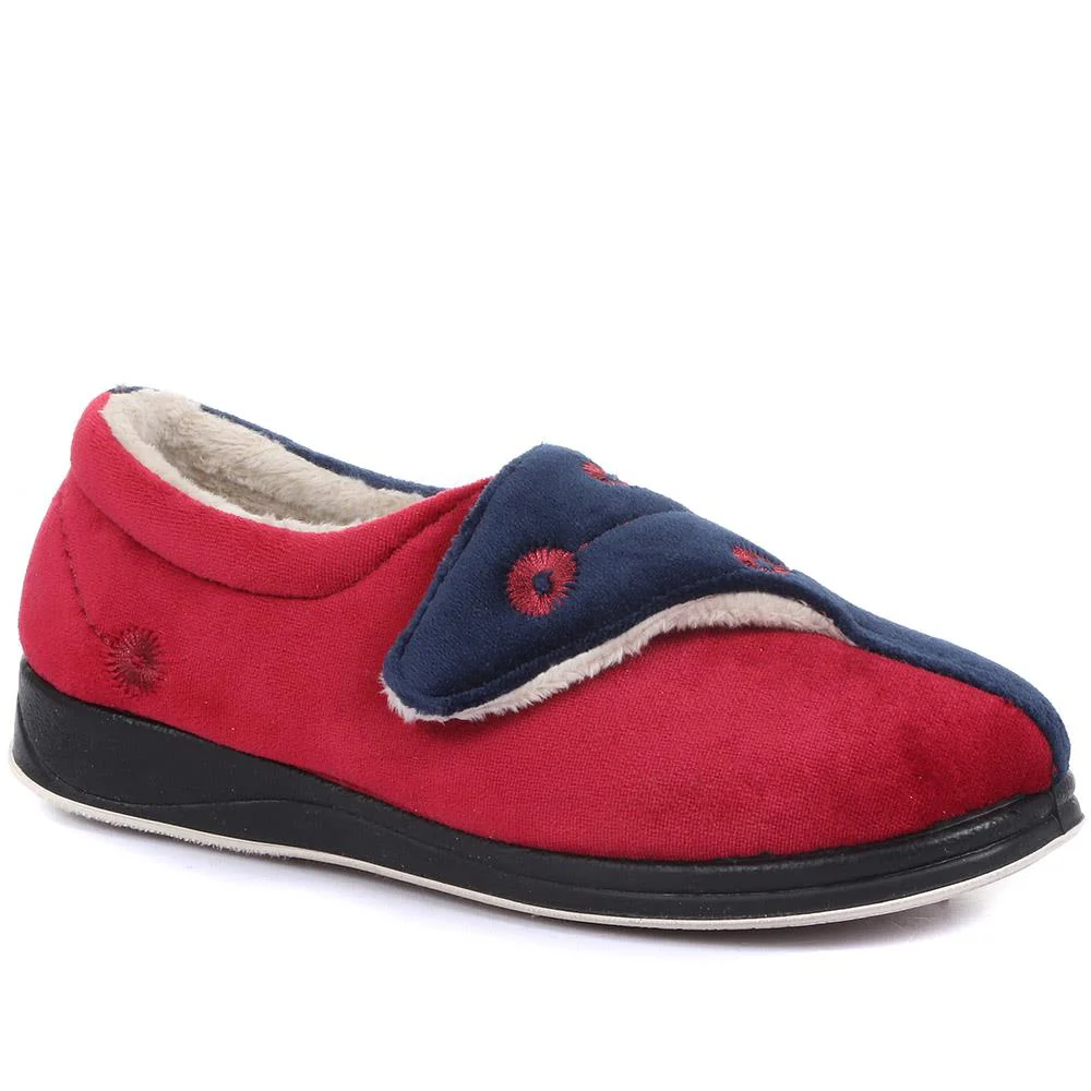 Wide Fit Warm Antibacterial Slippers - QING32015 / 319 076 - Image 2