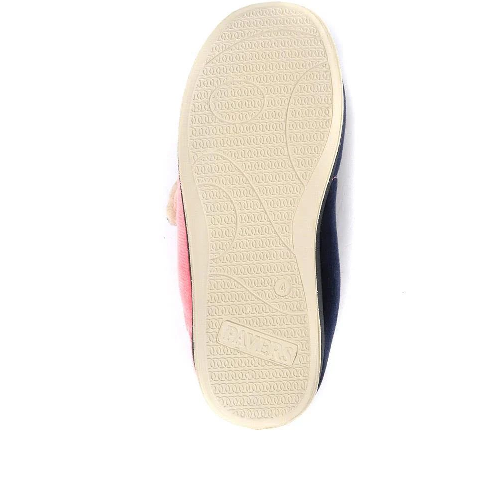 Wide Fit Warm Antibacterial Slippers - QING32015 / 319 076 - Pink Multi - Image 5