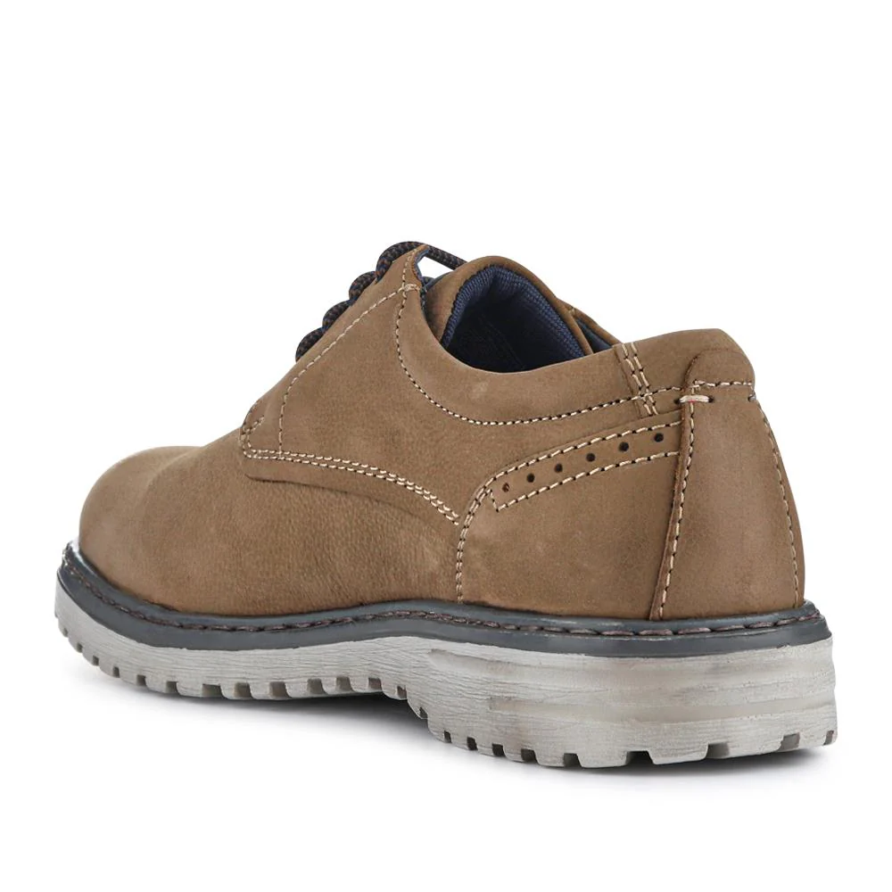 Wide-Fit Water-Resistant Leather Shoes - JOSEF41510 / 327 050 - Beige - Image 3