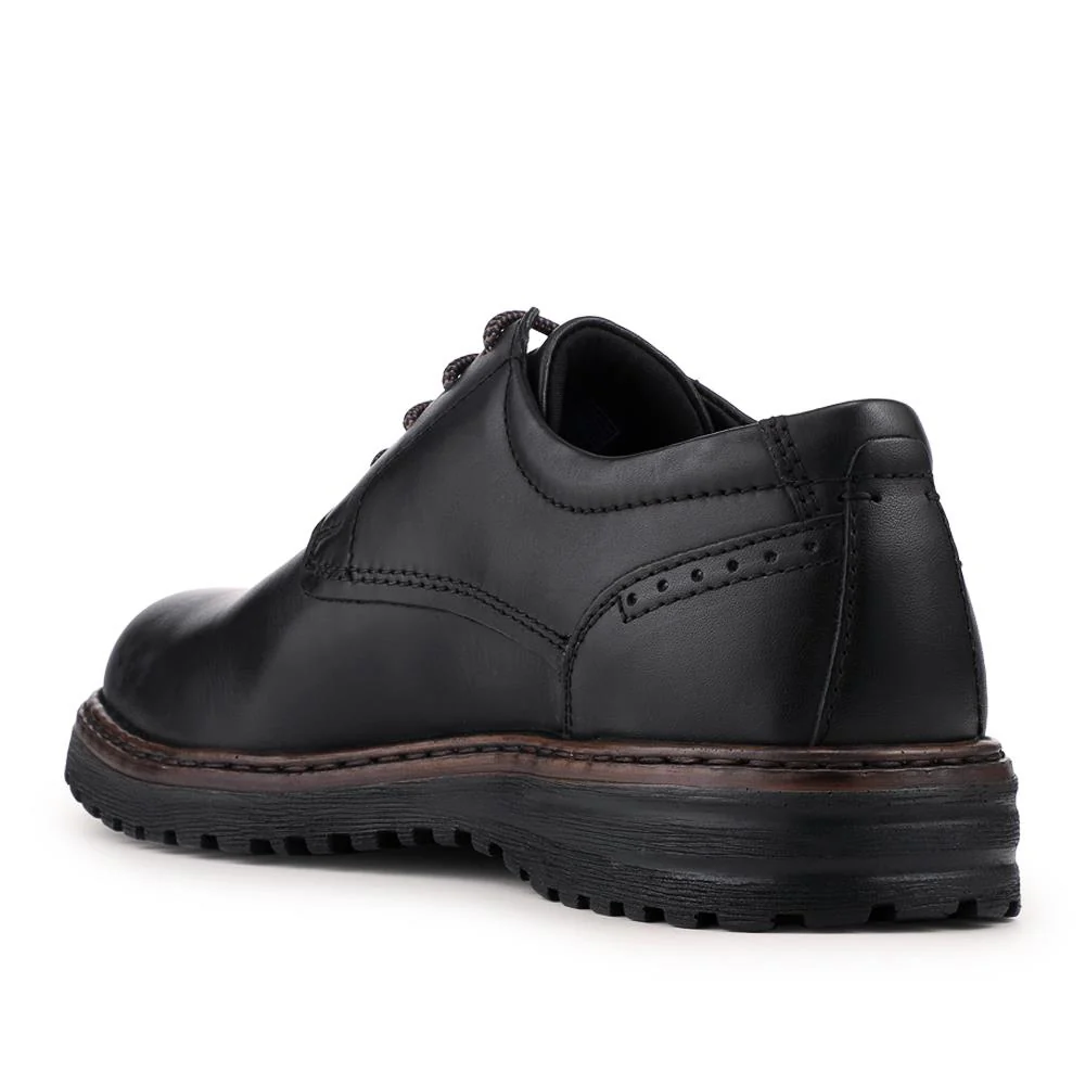 Wide-Fit Water-Resistant Leather Shoes - JOSEF41510 / 327 050 - Black - Image 2
