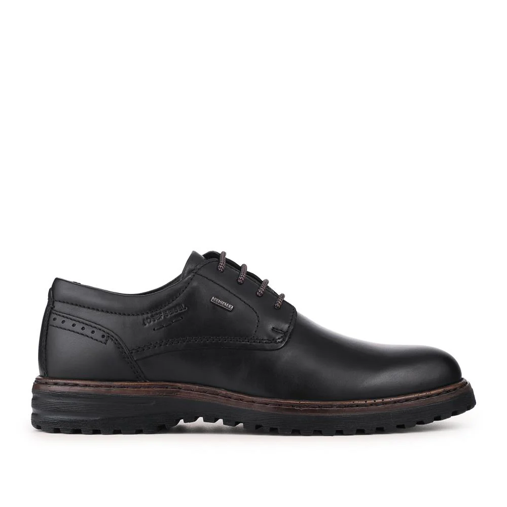 Wide-Fit Water-Resistant Leather Shoes - JOSEF41510 / 327 050 - Black - Image 3