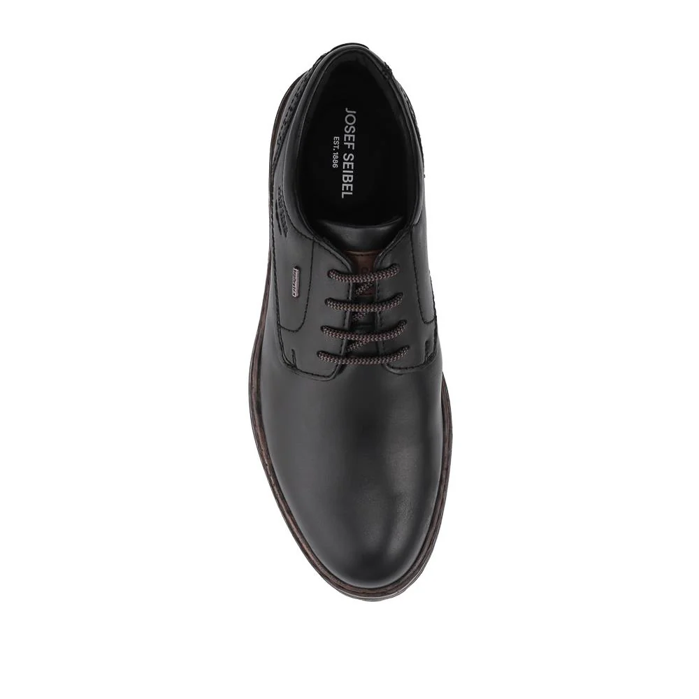 Wide-Fit Water-Resistant Leather Shoes - JOSEF41510 / 327 050 - Black - Image 4