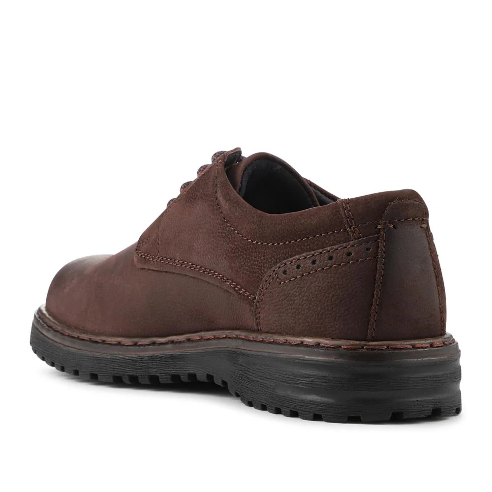 Wide-Fit Water-Resistant Leather Shoes - JOSEF41510 / 327 050 - Dark Brown - Image 3