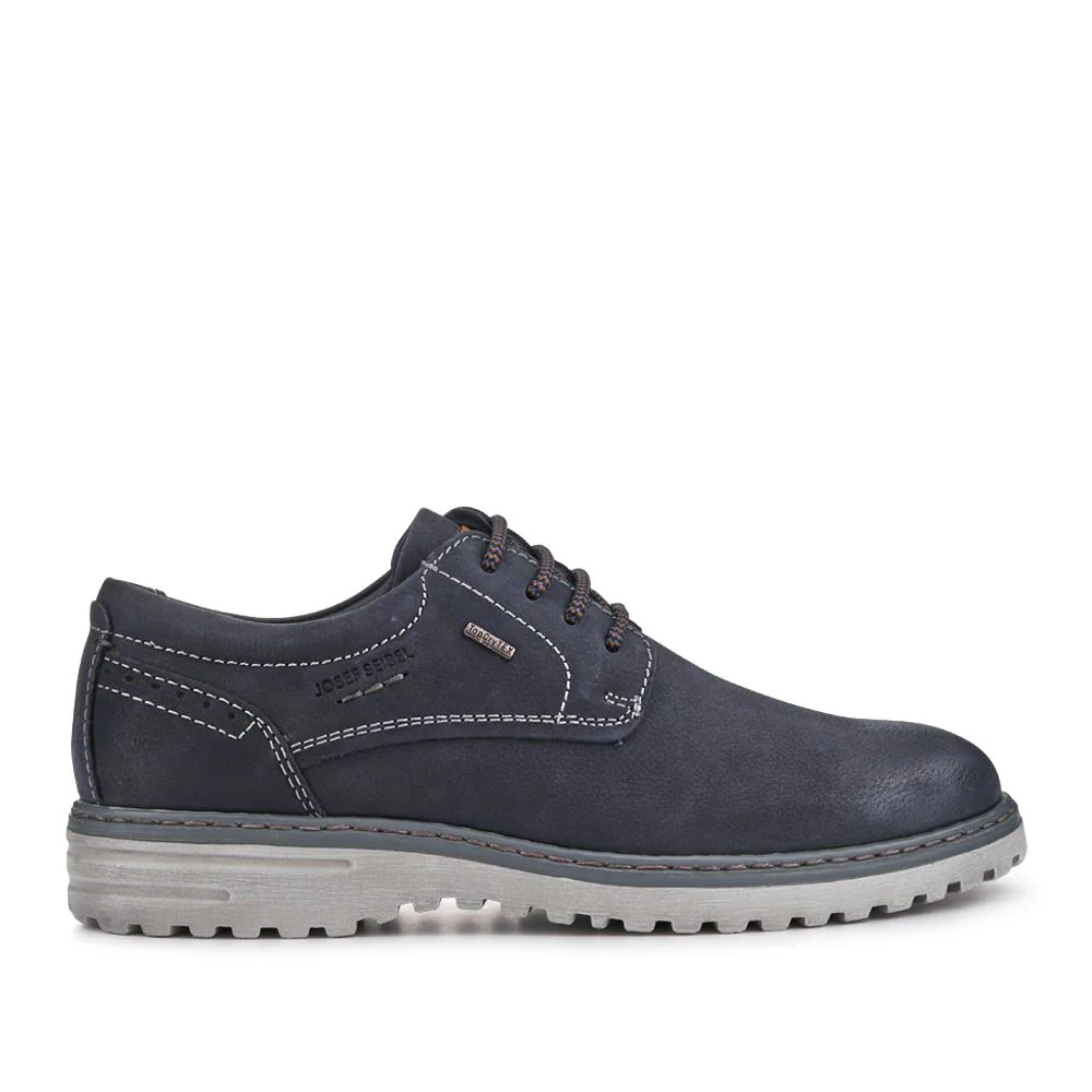 Wide-Fit Water-Resistant Leather Shoes - JOSEF41510 / 327 050 - Navy - Image 2