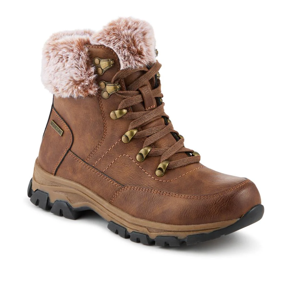 Wide Fit Water Resistant Weather Boots - WOIL40066 / 326 384 - Tan