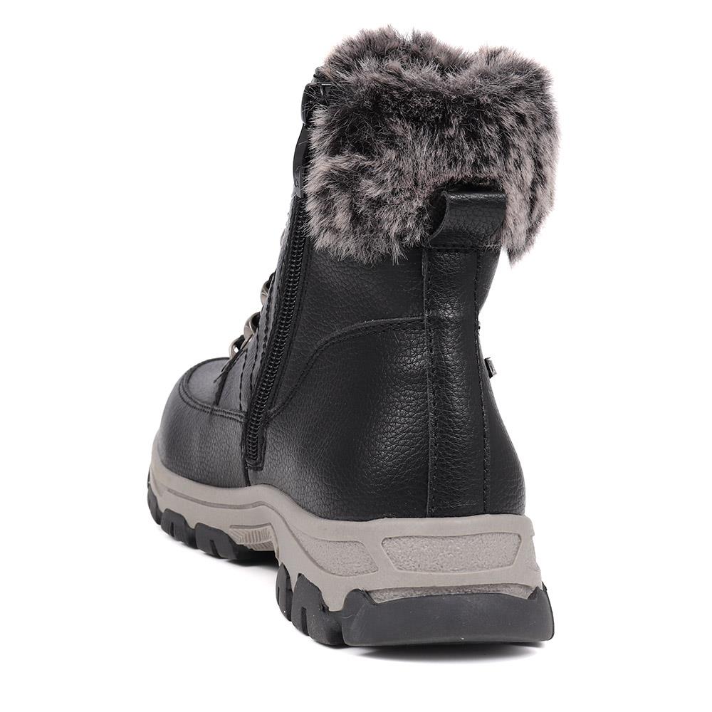 Wide Fit Water Resistant Weather Boots - WOIL40066 / 326 384 - Black - Image 3