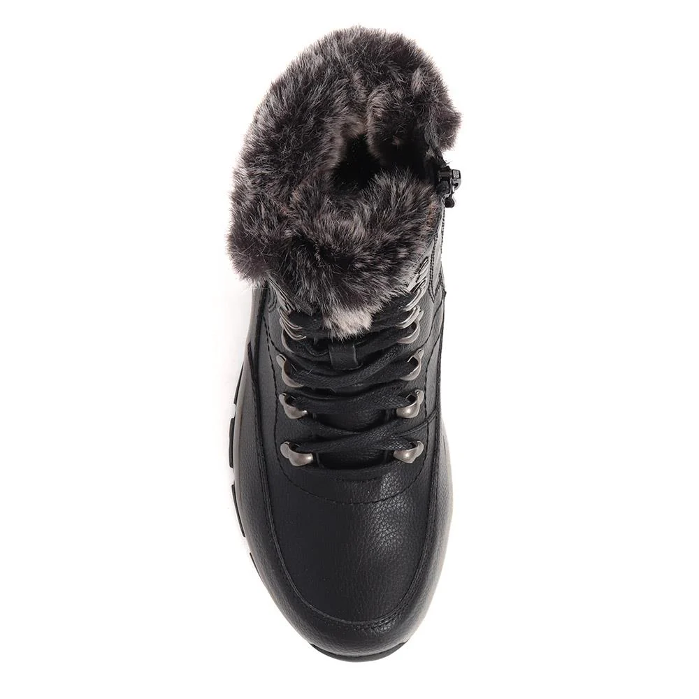 Wide Fit Water Resistant Weather Boots - WOIL40066 / 326 384 - Black - Image 4