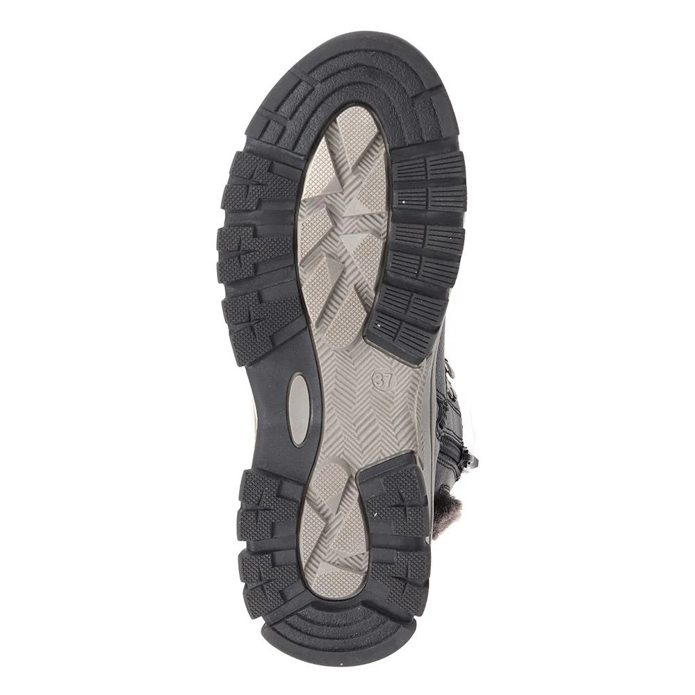 Wide Fit Water Resistant Weather Boots - WOIL40066 / 326 384 - Black - Image 5