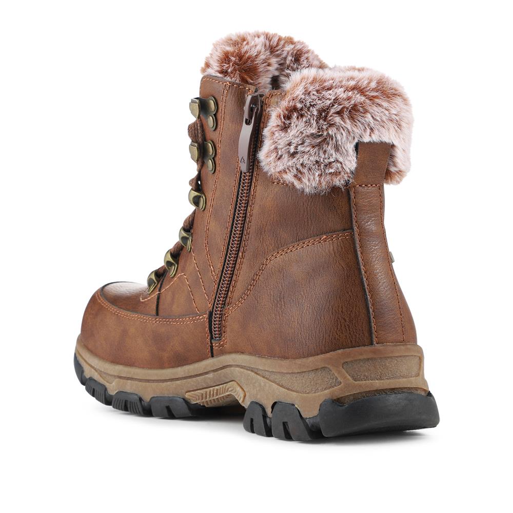 Wide Fit Water Resistant Weather Boots - WOIL40066 / 326 384 - Tan - Image 3