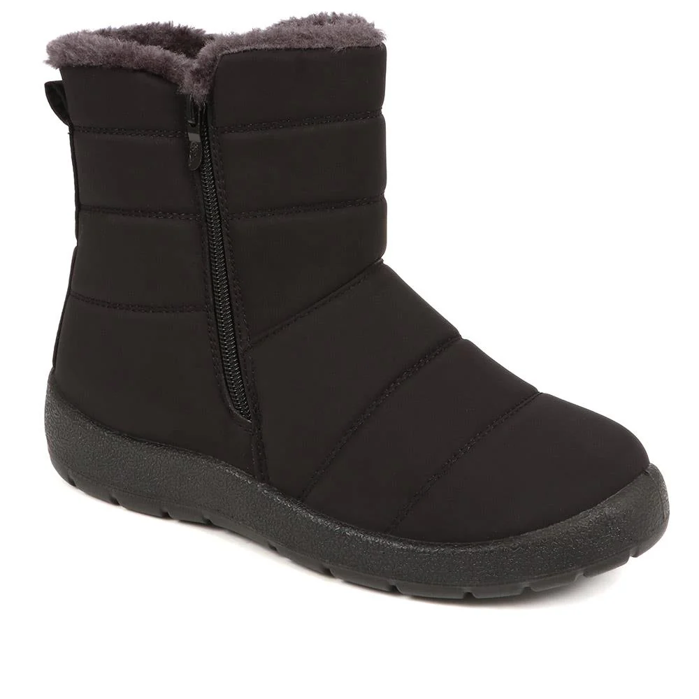 Wide Fit Twin Zip Weather Boots - ACADE38005 / 324 547 - Black