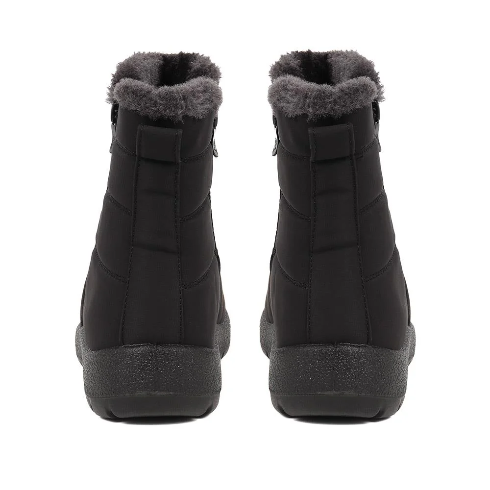 Wide Fit Twin Zip Weather Boots - ACADE38005 / 324 547 - Black - Image 3
