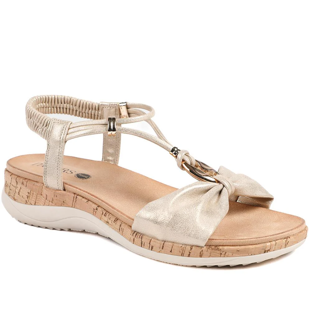 Wide Fit Wedge Heel Elasticated Sandals - BAIZH43038 / 329 161 - Image 2