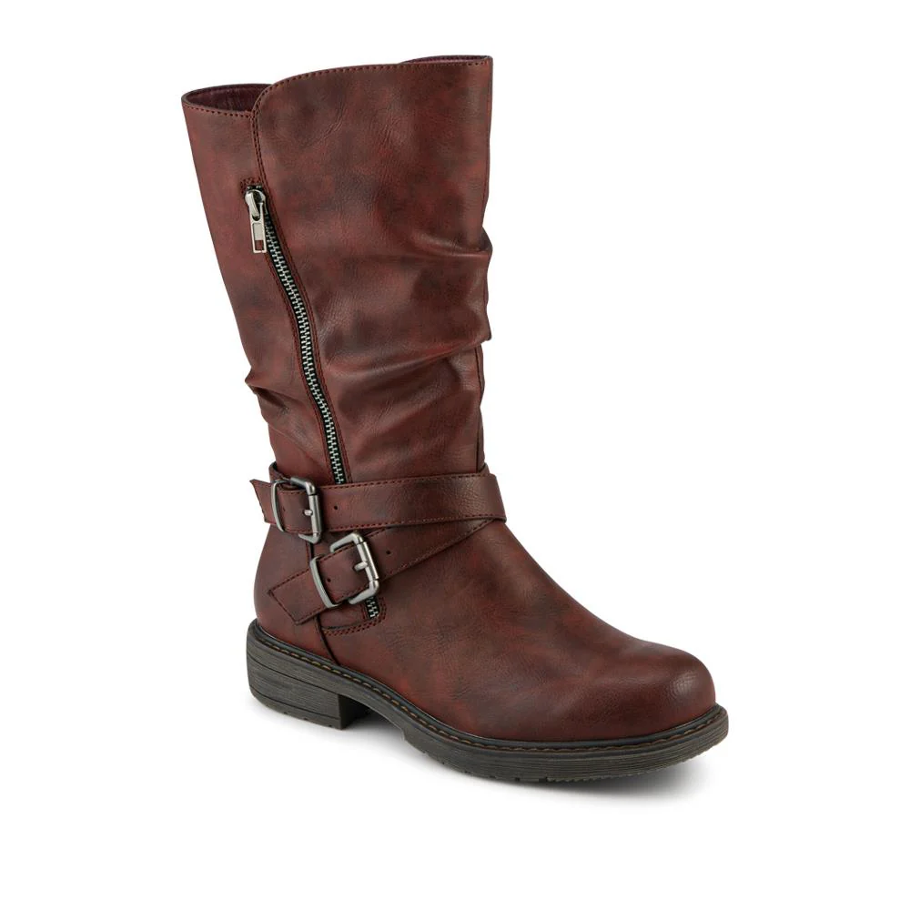 Wide Fit Zip Fasten Slouch Boots - WBINS42093 / 328 121 - Image 2