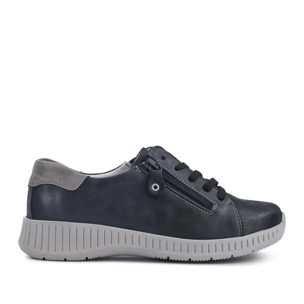 Wide-Fit Zip-Fastening Trainers - HORNSEA / 327 209 - Black - Image 4