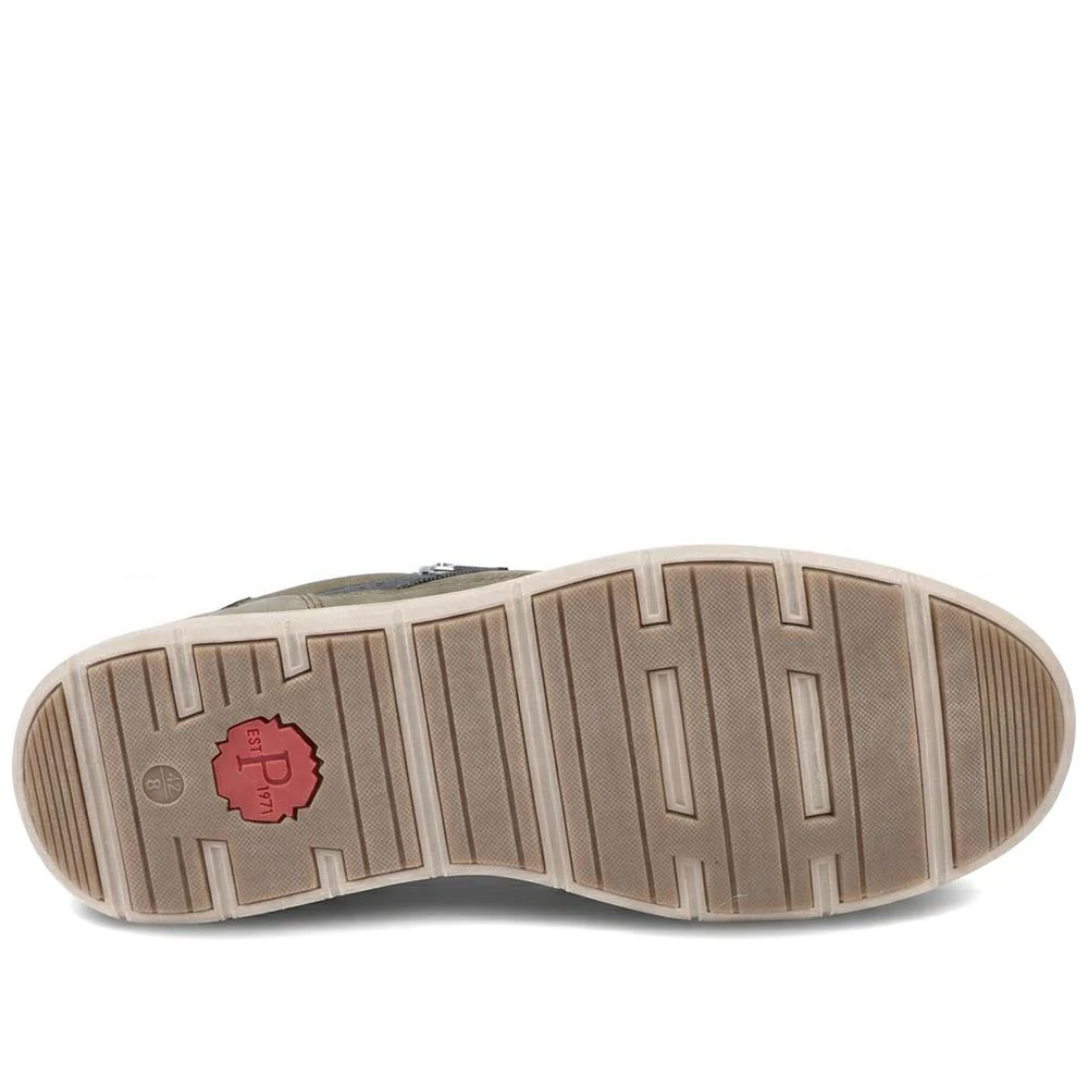 Wide Fit Zip & Lace Casual Trainers - GANG43004 / 329 271 - Khaki - Image 5