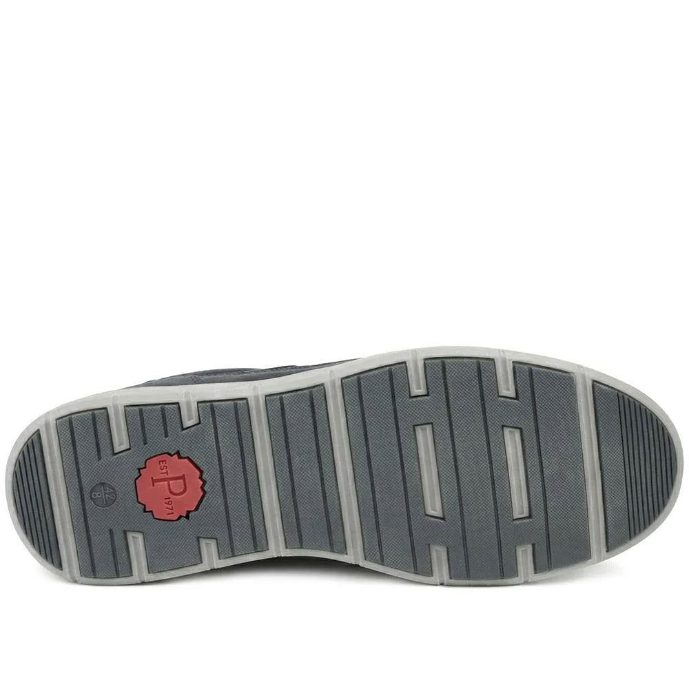Wide Fit Zip & Lace Casual Trainers - GANG43004 / 329 271 - Navy - Image 5