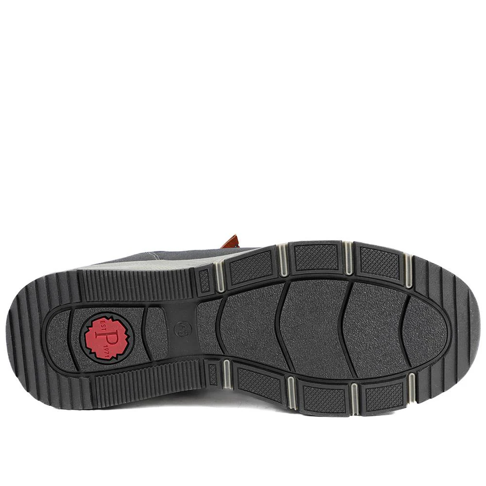 Wide Fit Zip & Lace Fasten Casual Trainers - WBINS42069 / 327 866 - Navy - Image 10