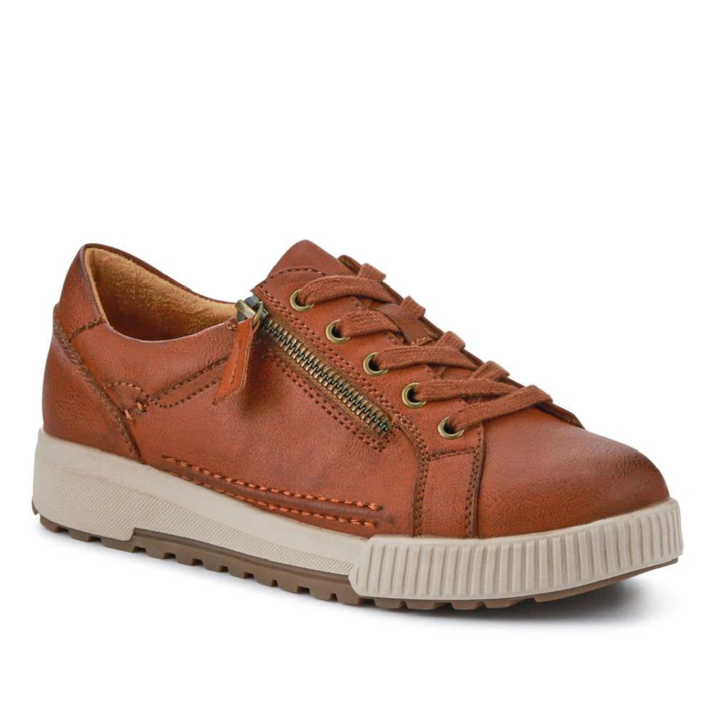 Wide Fit Zip & Lace Trainers - WBINS41019 / 326 929
