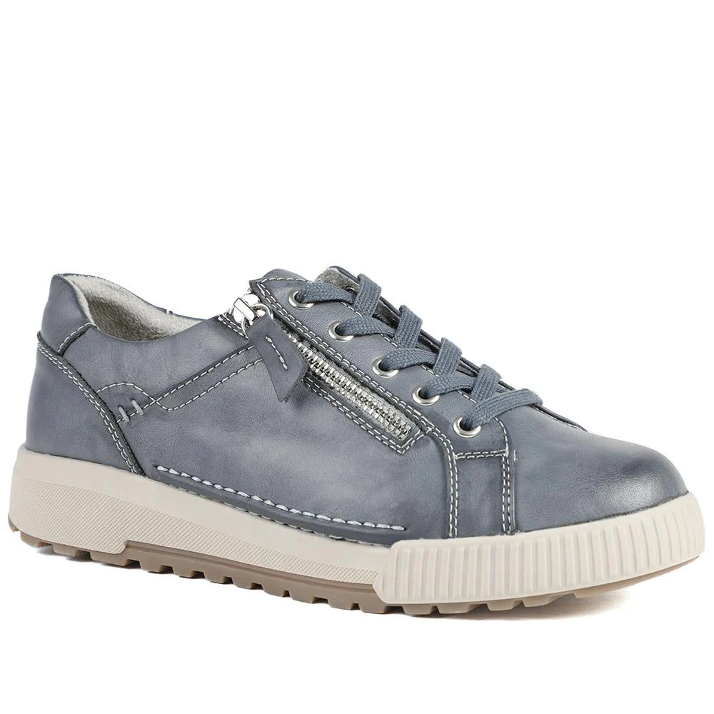 Wide Fit Zip & Lace Trainers - WBINS41019 / 326 929 - Image 2