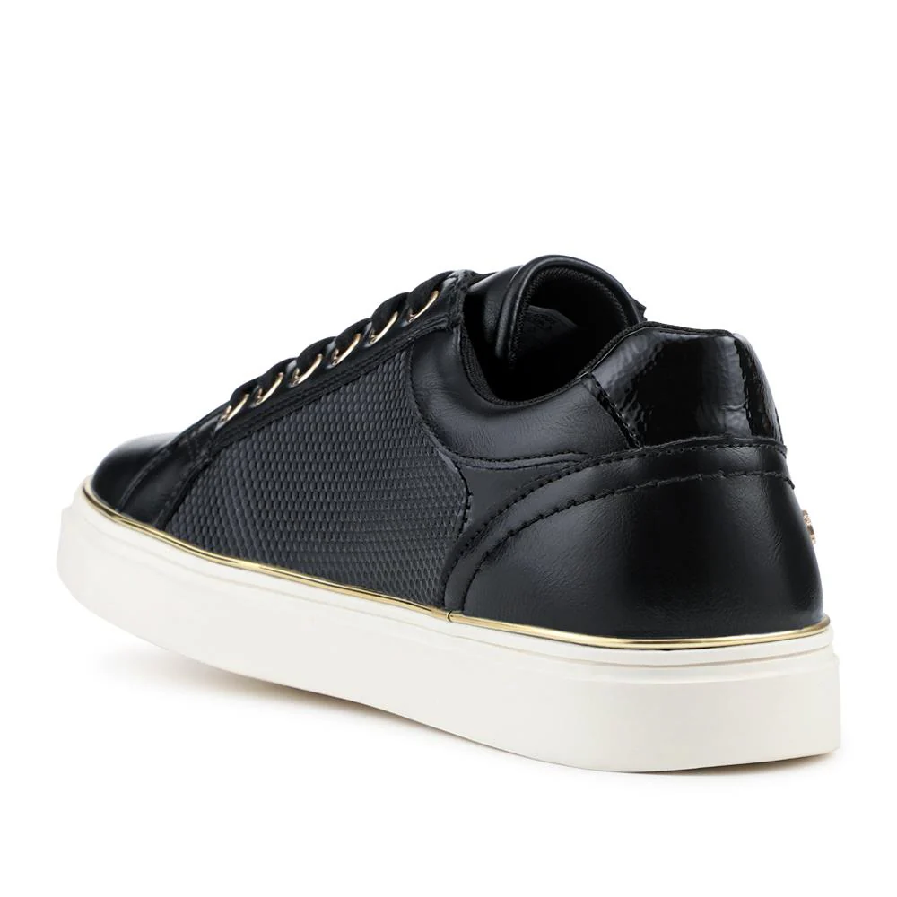 Wide Fit Zip & Lace Trainers With Grip Sole - WOIL42005 / 328 226 - Black - Image 3