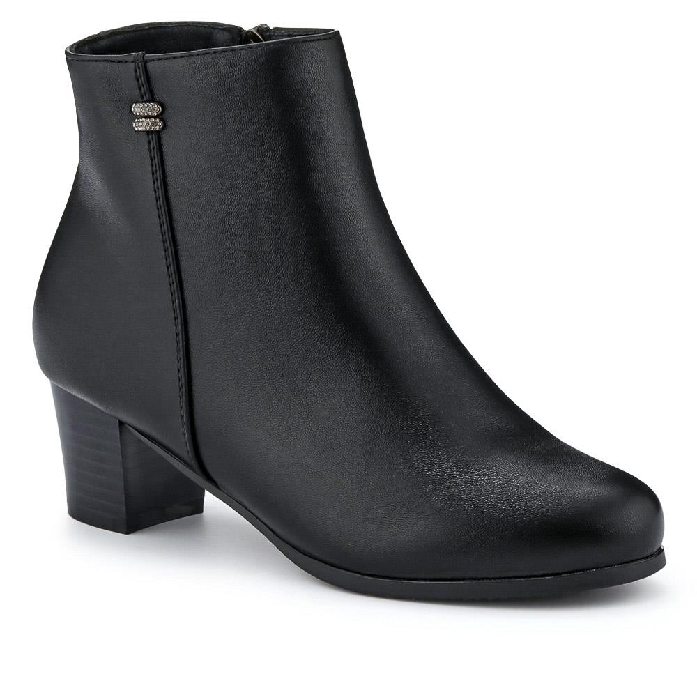 Wide-Fit Zip-Up Ankle Boots - WLIG40007 / 326 601