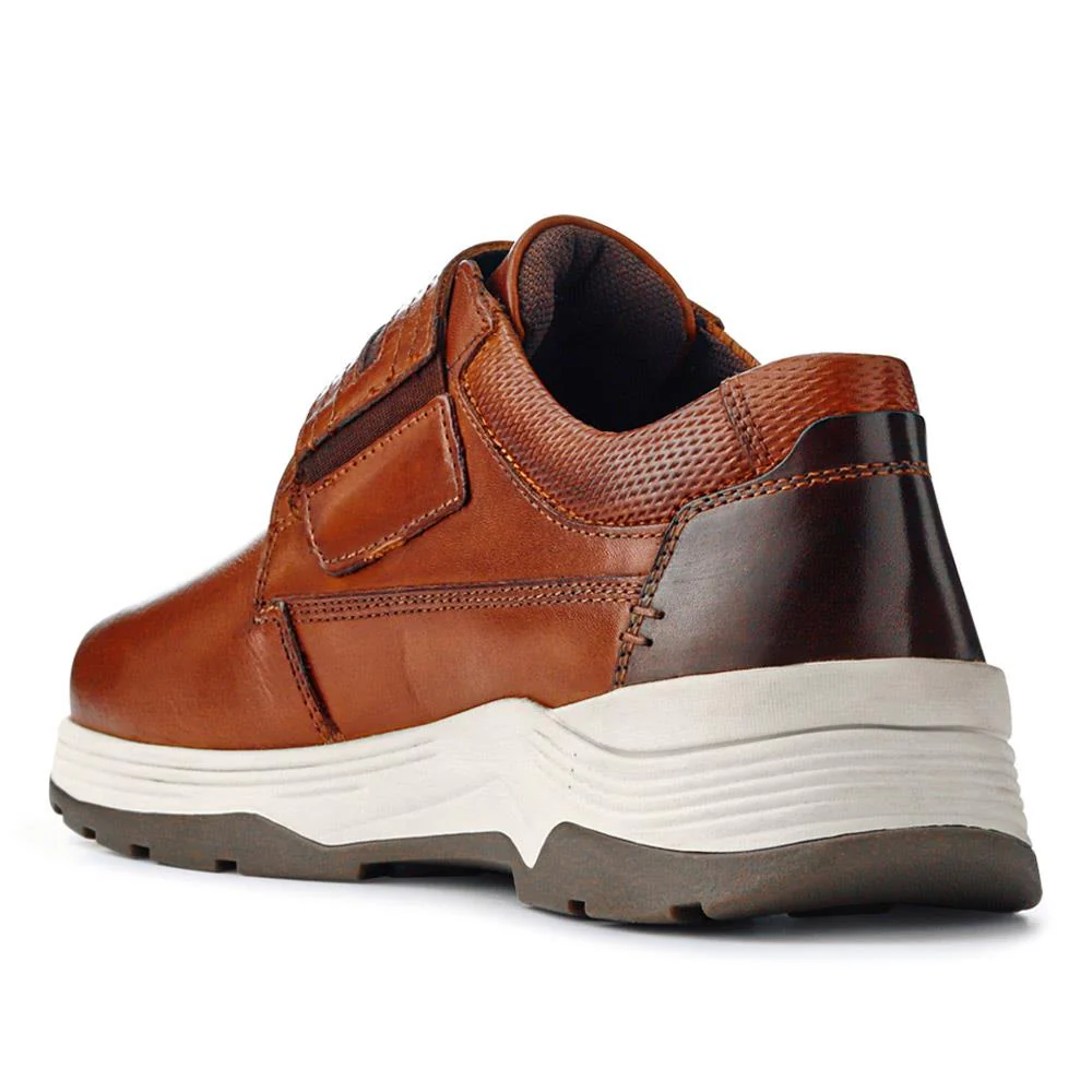 Wide-Fitting Casual Shoes - CALEB / 326 960 - Cognac - Image 3