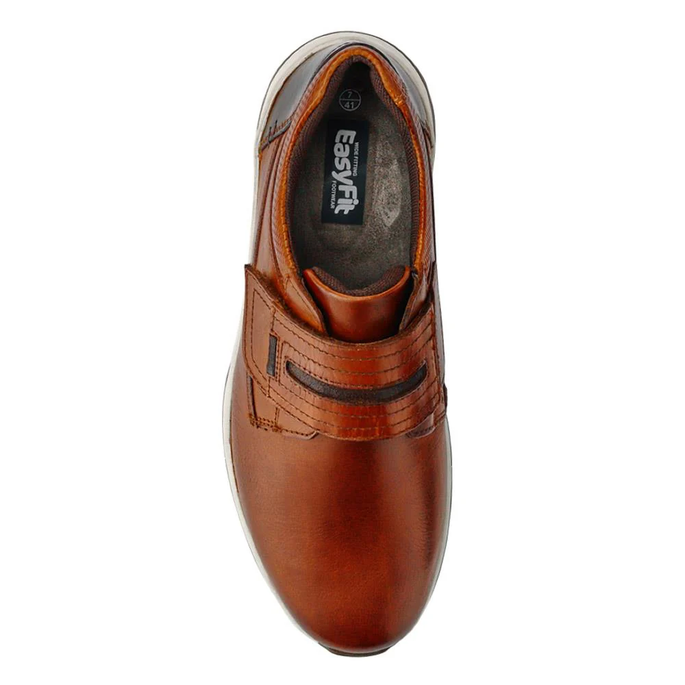 Wide-Fitting Casual Shoes - CALEB / 326 960 - Cognac - Image 4