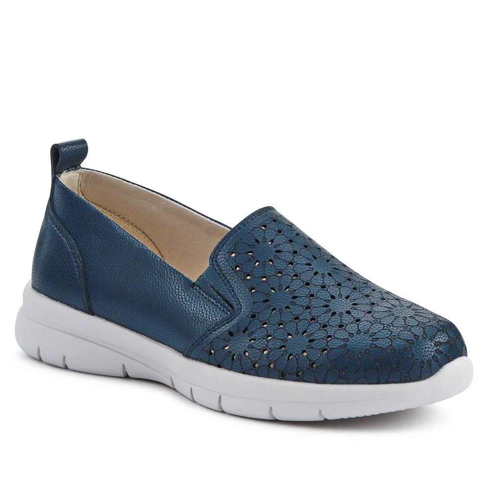 Wide-Fitting Leather Slip-On Shoes - BRK41034 / 327 021 - Image 2
