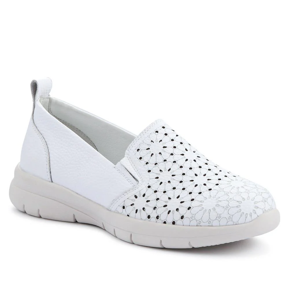Wide-Fitting Leather Slip-On Shoes - BRK41034 / 327 021 - Image 3
