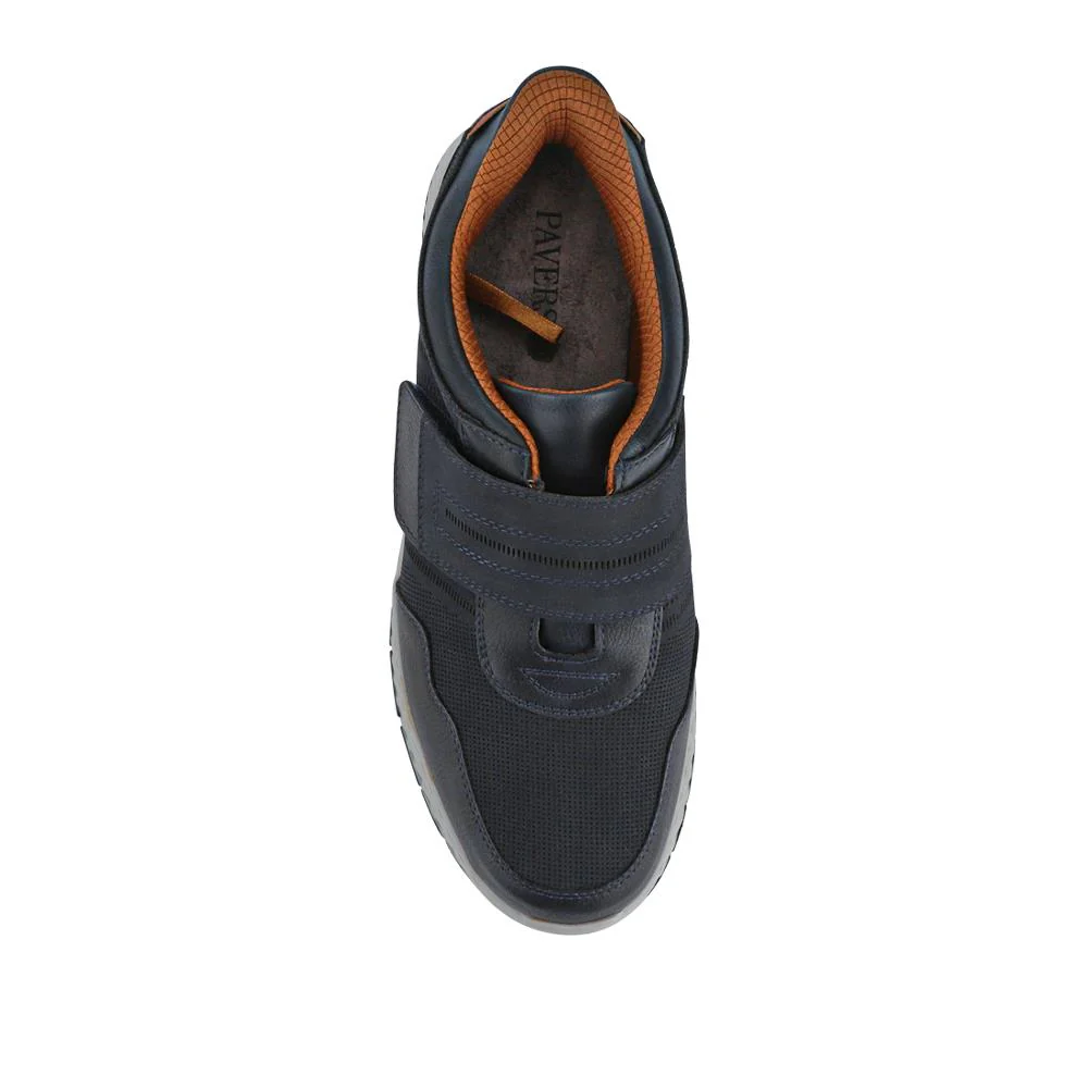 Easy Step In Wide Fit Touch Fastening Trainers - GANG41019 / 327 550 - Navy - Image 4