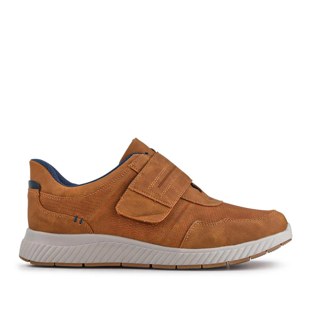 Easy Step In Wide Fit Touch Fastening Trainers - GANG41019 / 327 550 - Tan - Image 2