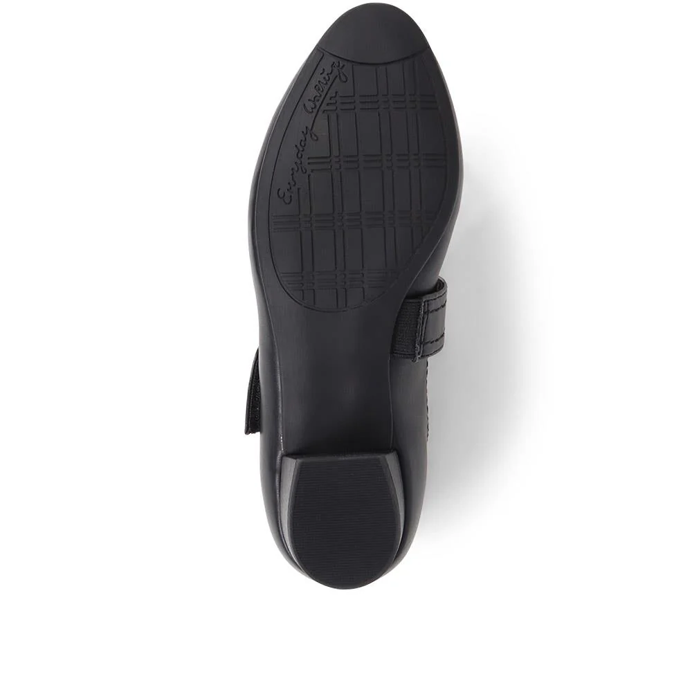Wide Strap Mary Janes - JANSP37011 / 323 935 - Black - Image 4