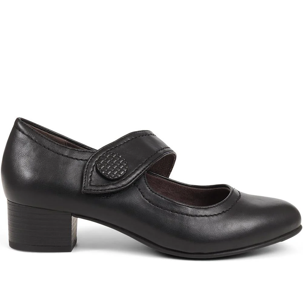Wide Strap Mary Janes - JANSP37011 / 323 935 - Black - Image 5