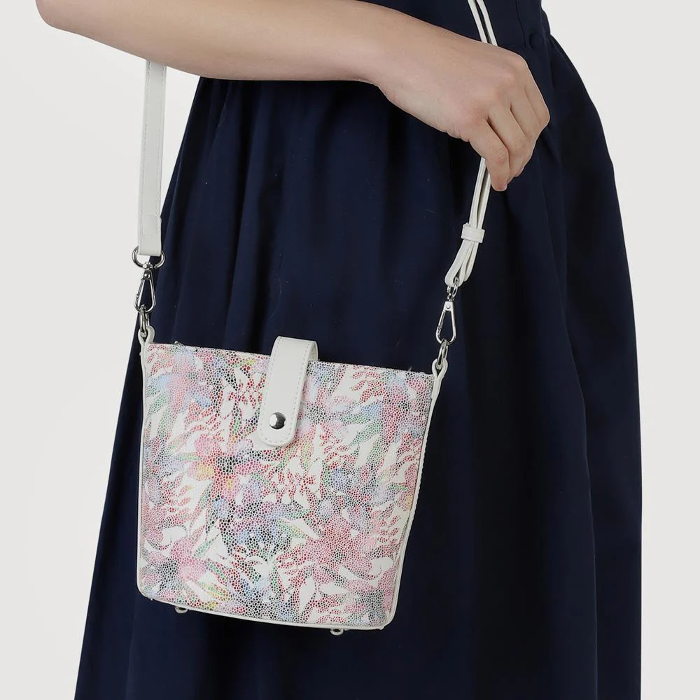 Woven Cross-Body Bag - RIM39003 / 325 286 - White Floral - Image 4