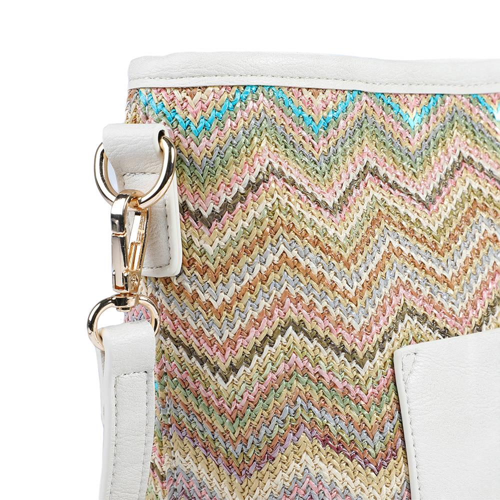 Woven Shoulder Bag - RIM39007 / 325 240 - Beige Multi - Image 3