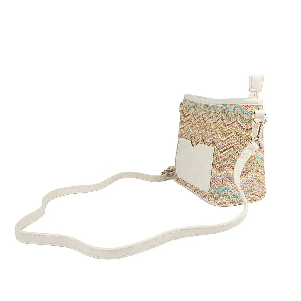 Woven Shoulder Bag - RIM39007 / 325 240 - Beige Multi - Image 5