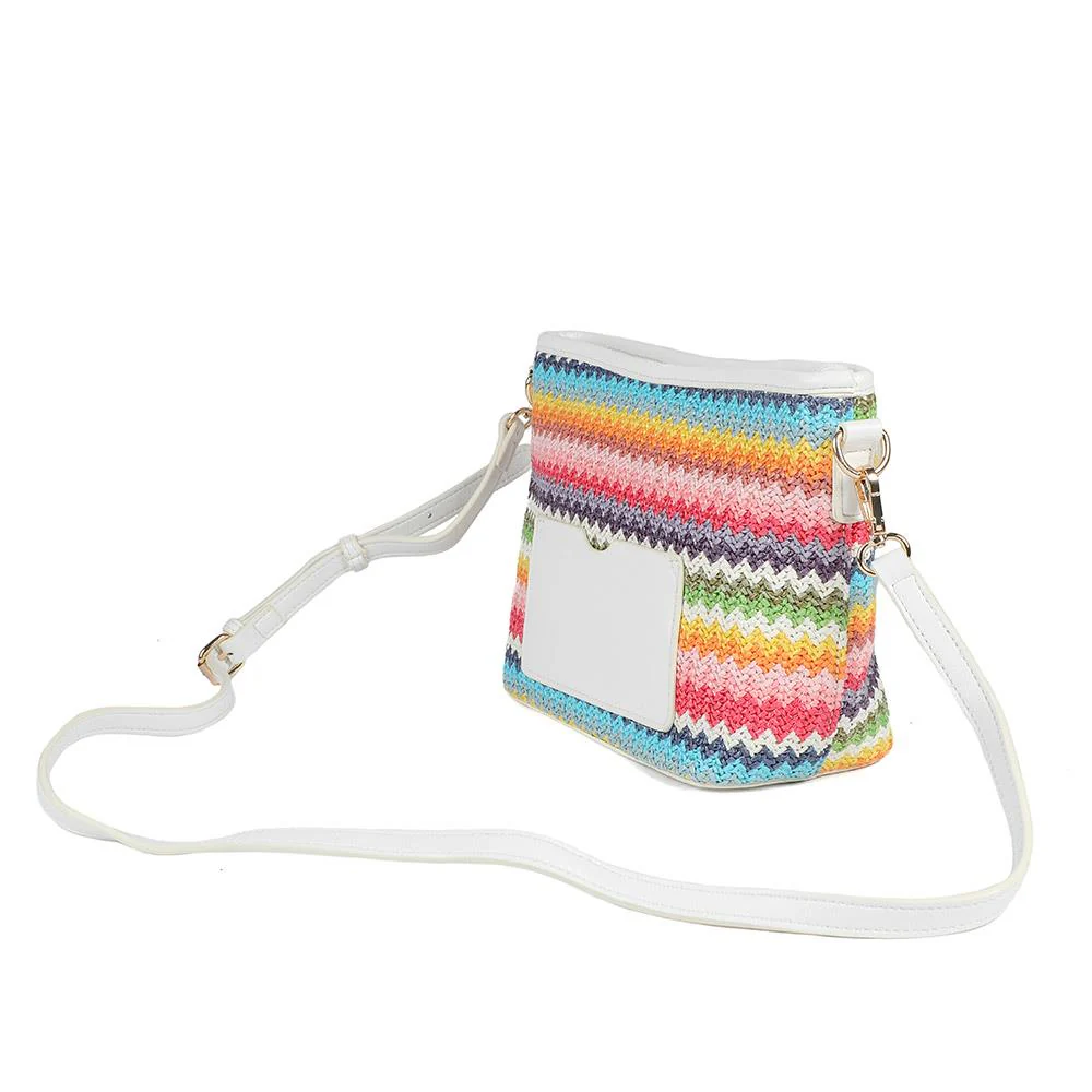 Woven Shoulder Bag - RIM39007 / 325 240 - Pink Multi - Image 4