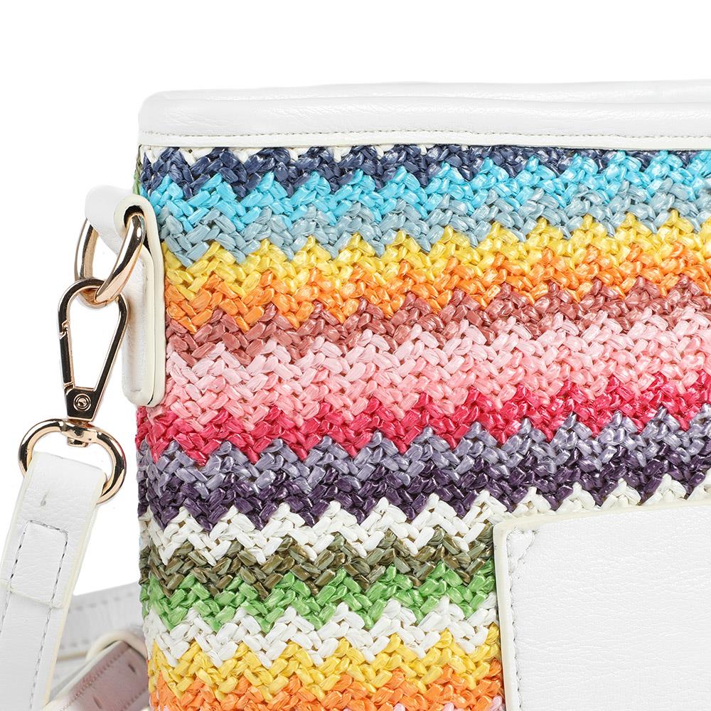 Woven Shoulder Bag - RIM39007 / 325 240 - Pink Multi - Image 6