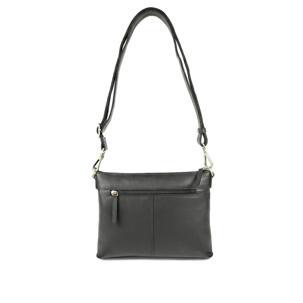Wynne Leather Crossbody Bag - WYNNE / 329 240 - Black Leather