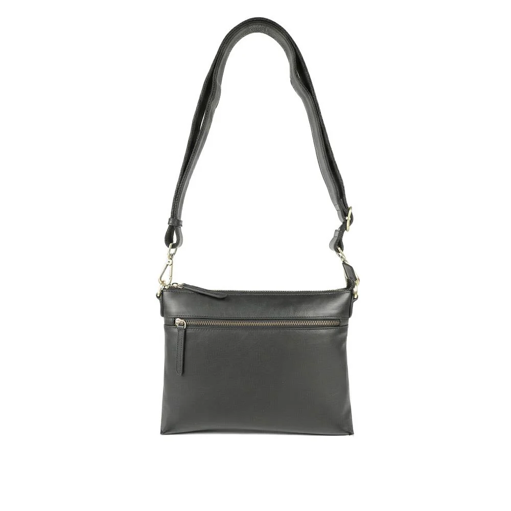 Wynne Leather Crossbody Bag - WYNNE / 329 240 - Black Leather - Image 2