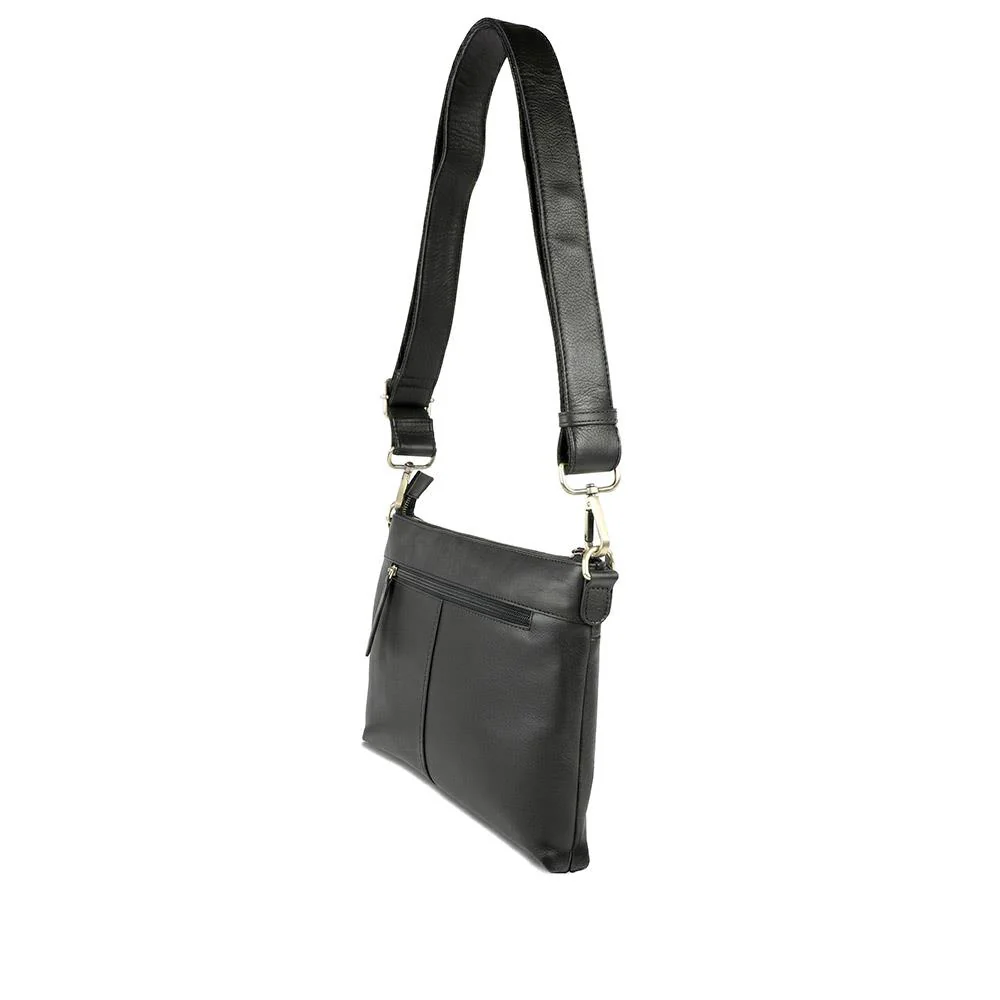 Wynne Leather Crossbody Bag - WYNNE / 329 240 - Black Leather - Image 3
