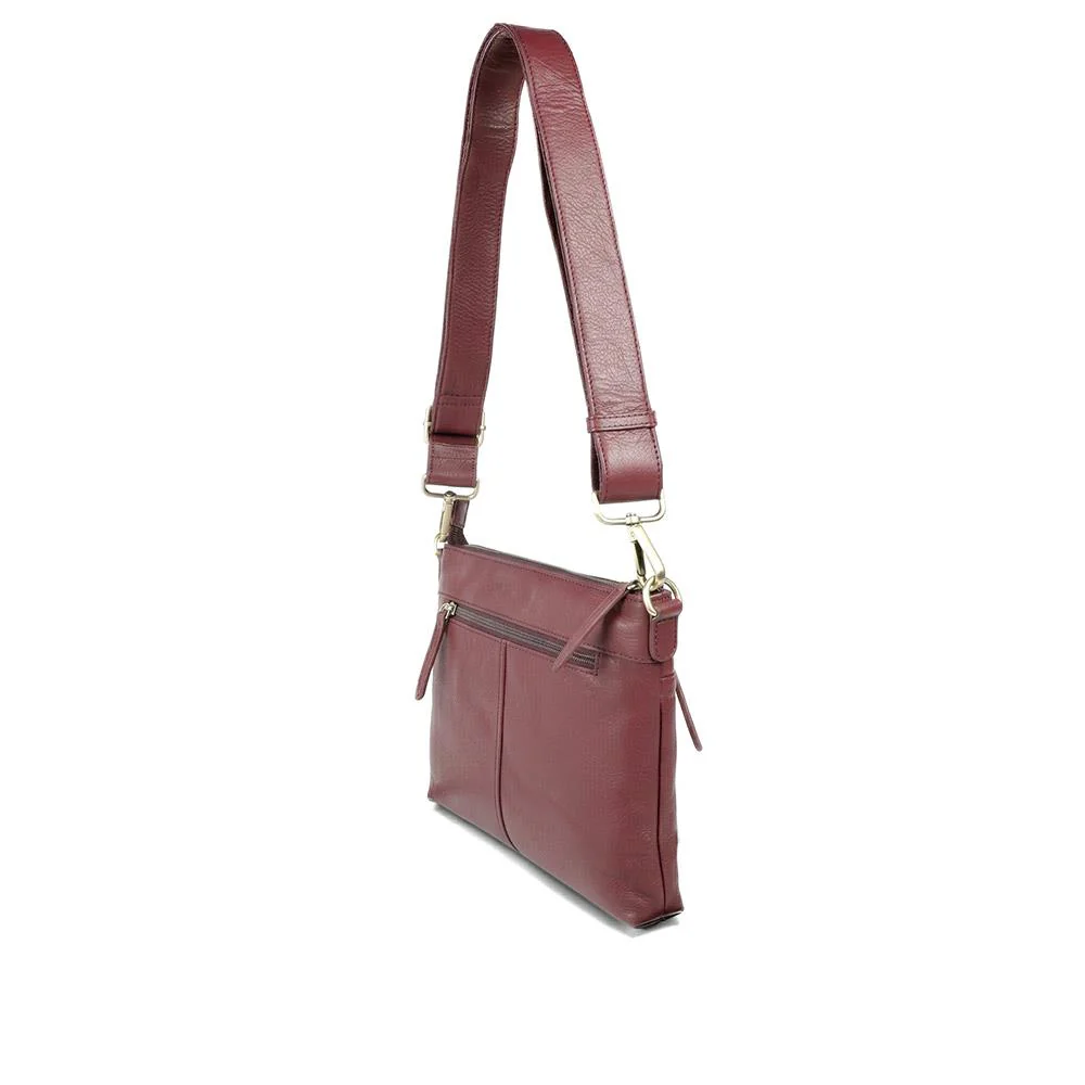 Wynne Leather Crossbody Bag - WYNNE / 329 240 - Burgundy Leather - Image 3