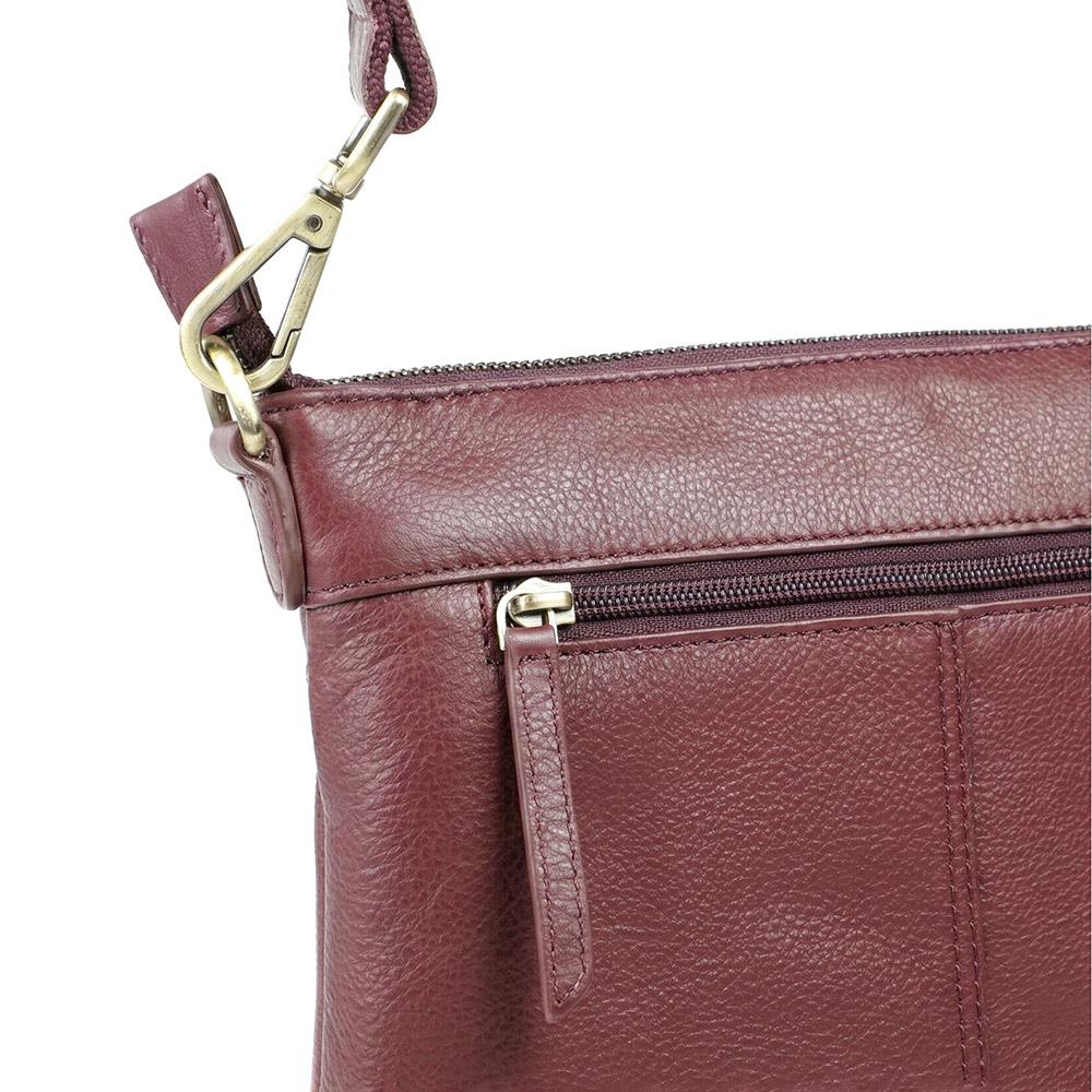 Wynne Leather Crossbody Bag - WYNNE / 329 240 - Burgundy Leather - Image 5