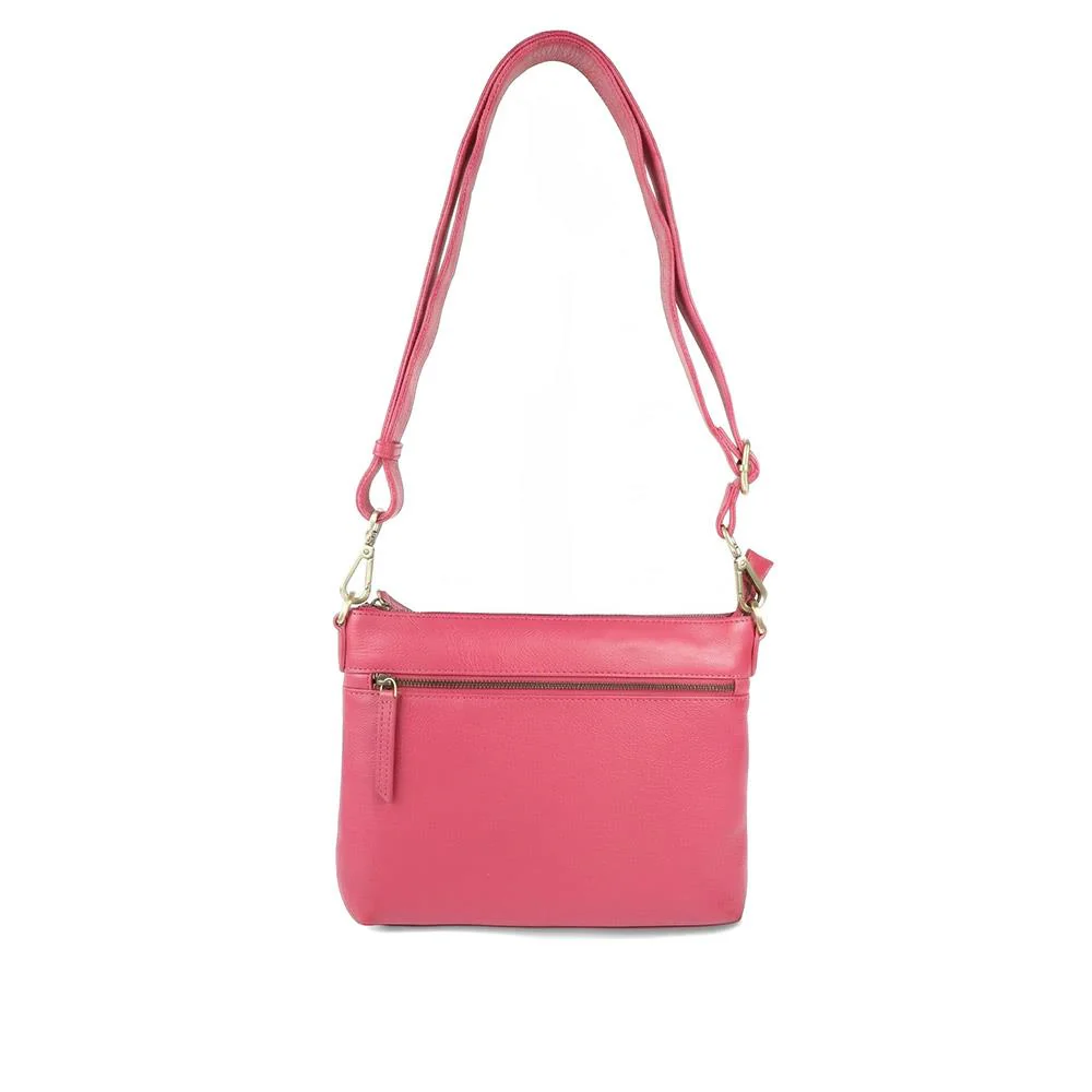 Wynne Leather Crossbody Bag - WYNNE / 329 240 - Pink leather - Image 2