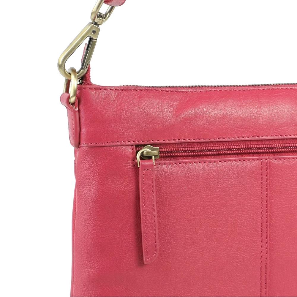Wynne Leather Crossbody Bag - WYNNE / 329 240 - Pink leather - Image 5