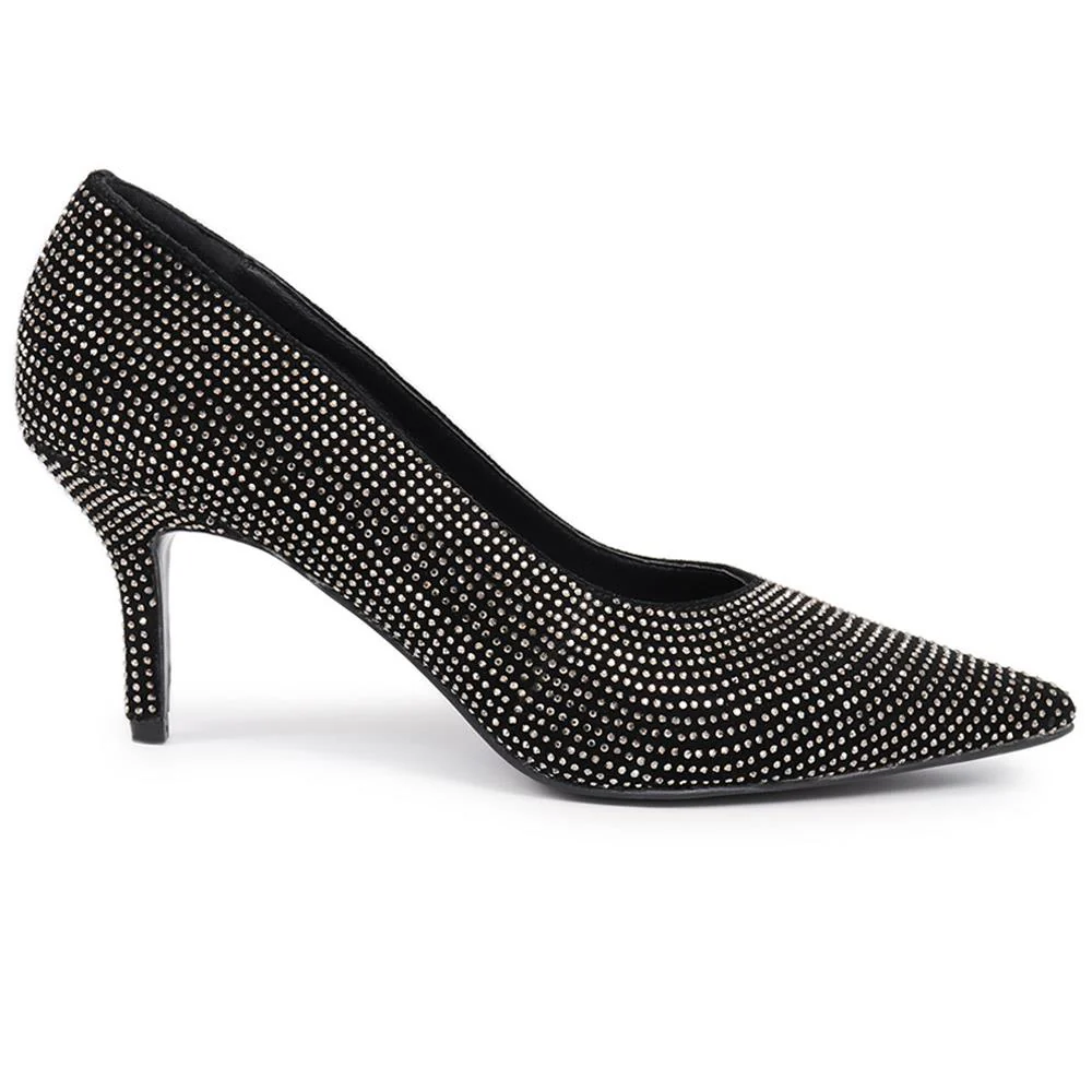 Yanna Embellished Court Shoes - YANNA / 326 319 - Pewter - Image 2