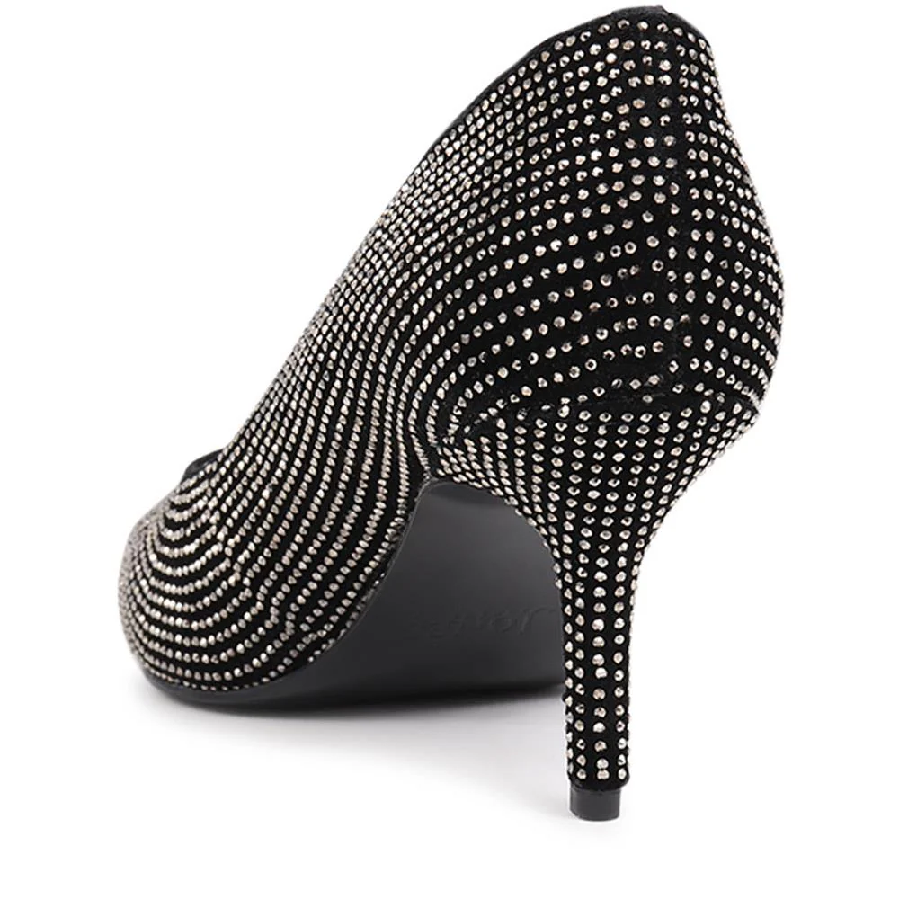 Yanna Embellished Court Shoes - YANNA / 326 319 - Pewter - Image 3