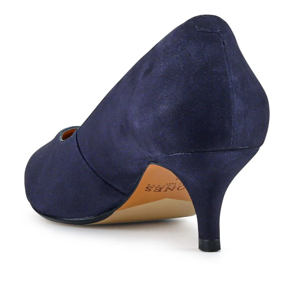 Yulia Leather Stiletto-Heeled Court Shoes - YULIA / 327 598 - Navy Suede - Image 3